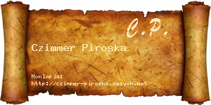Czimmer Piroska névjegykártya