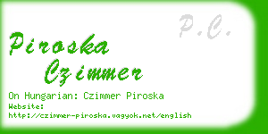 piroska czimmer business card